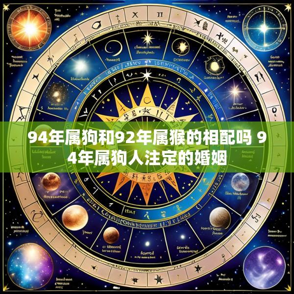 94年属狗和92年属猴的相配吗 94年属狗人注定的婚姻