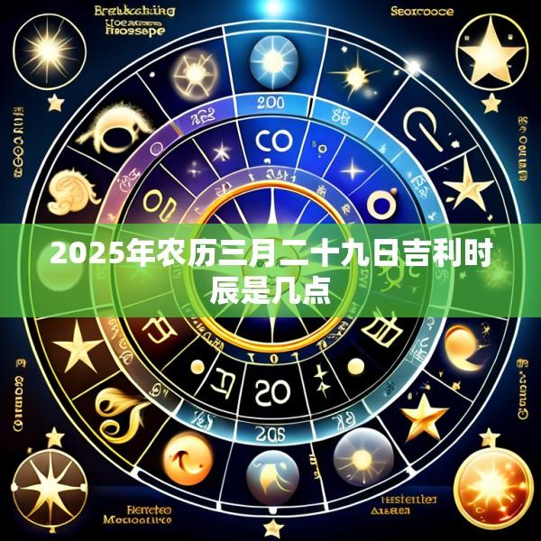 2025年农历三月二十九日吉利时辰是几点