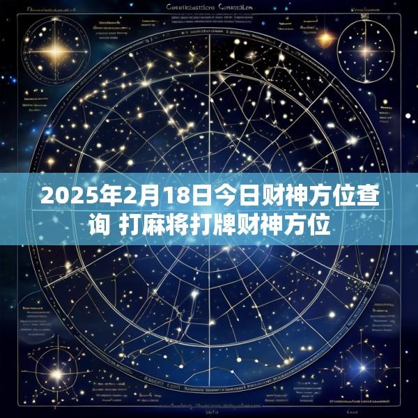 2025年2月18日今日财神方位查询 打麻将打牌财神方位