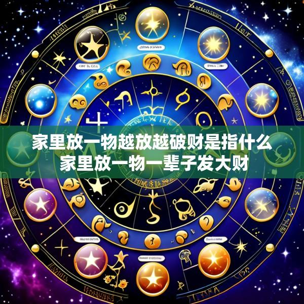 家里放一物越放越破财是指什么 家里放一物一辈子发大财