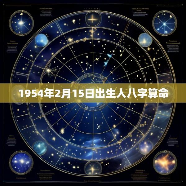 1954年2月15日出生人八字算命