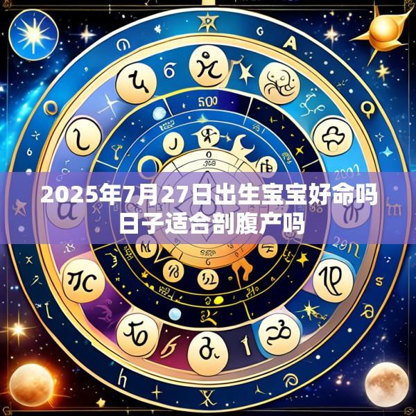 2025年7月27日出生宝宝好命吗 日子适合剖腹产吗
