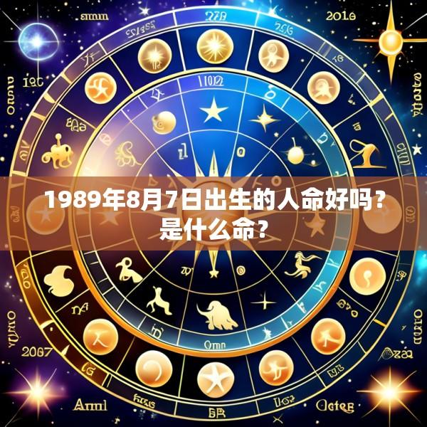 1989年8月7日出生的人命好吗？是什么命？