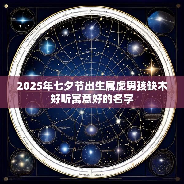 2025年七夕节出生属虎男孩缺木好听寓意好的名字