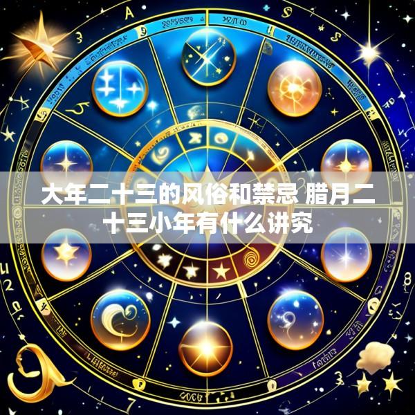 大年二十三的风俗和禁忌 腊月二十三小年有什么讲究