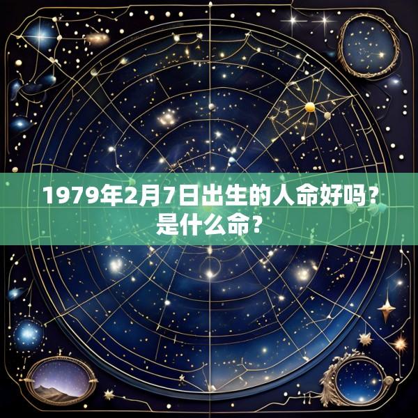 1979年2月7日出生的人命好吗？是什么命？