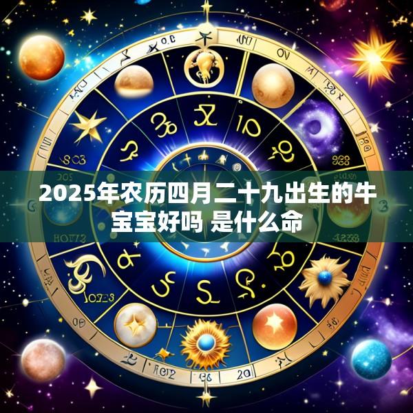 2025年农历四月二十九出生的牛宝宝好吗 是什么命