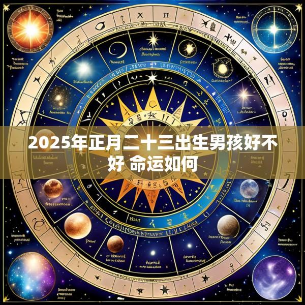 2025年正月二十三出生男孩好不好 命运如何