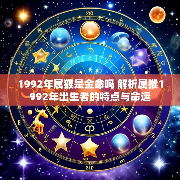 1992年属猴是金命吗 解析属猴1992年出生者的特点与命运