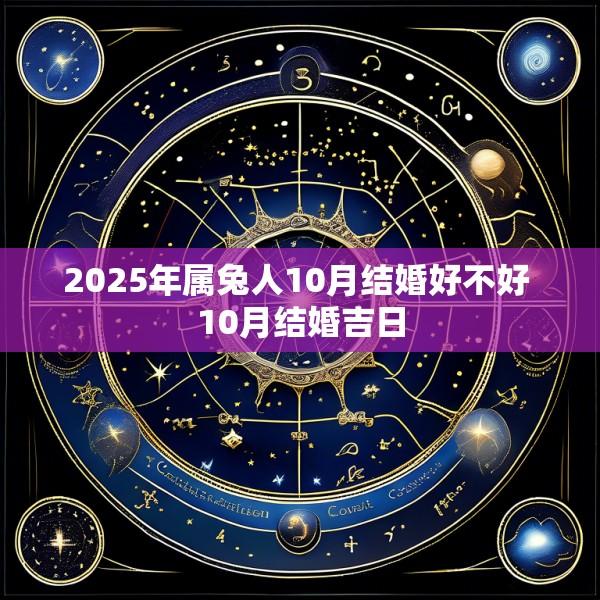 2025年属兔人10月结婚好不好 10月结婚吉日