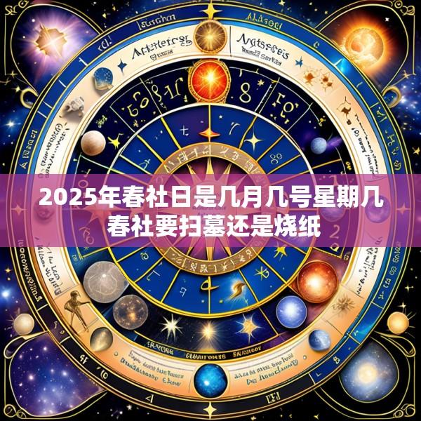 2025年春社日是几月几号星期几 春社要扫墓还是烧纸