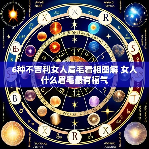 6种不吉利女人眉毛看相图解 女人什么眉毛最有福气