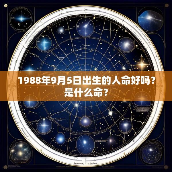 1988年9月5日出生的人命好吗？是什么命？