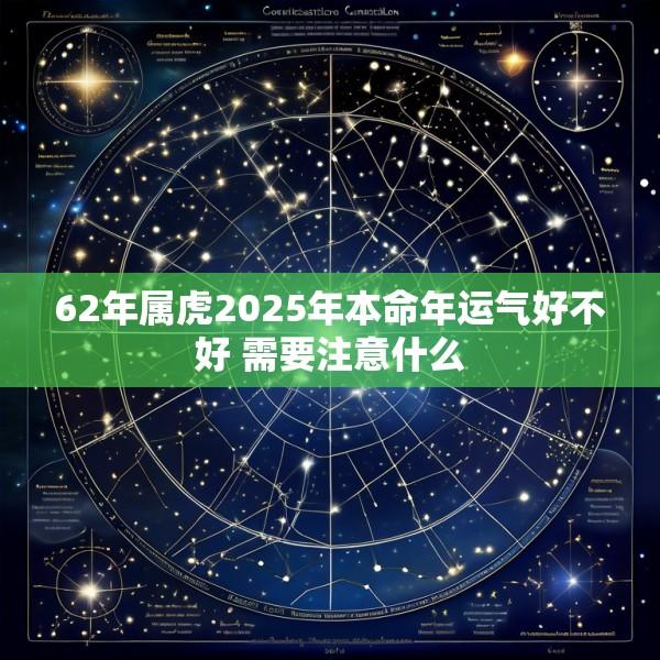 62年属虎2025年本命年运气好不好 需要注意什么