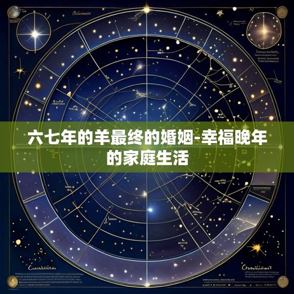 六七年的羊最终的婚姻-幸福晚年的家庭生活