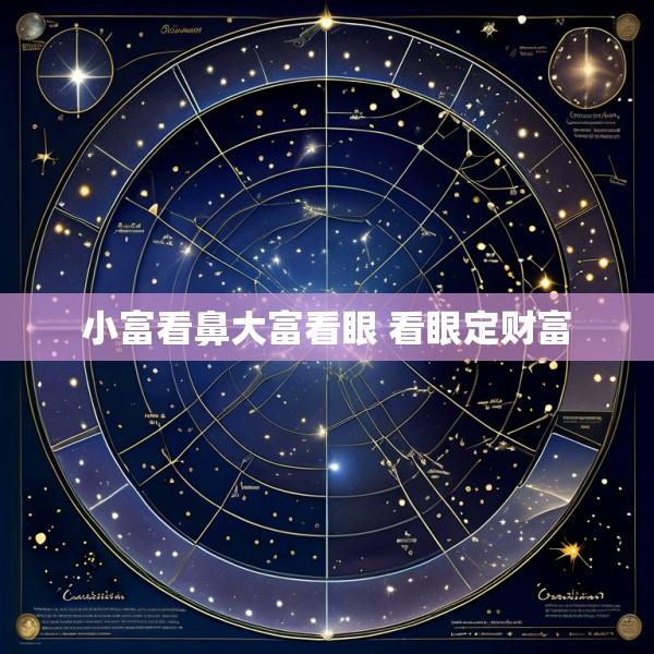 小富看鼻大富看眼 看眼定财富