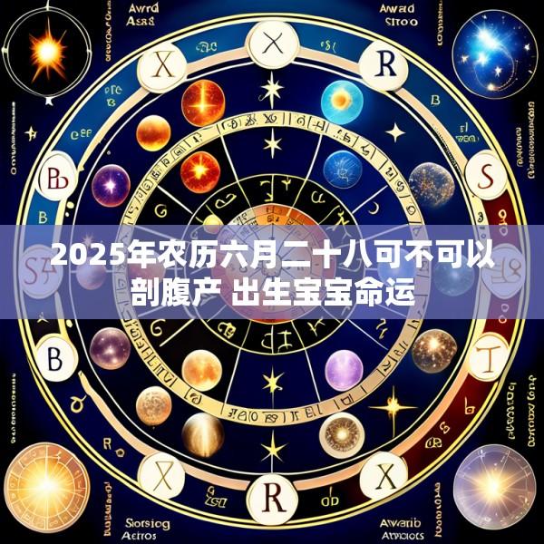 2025年农历六月二十八可不可以剖腹产 出生宝宝命运