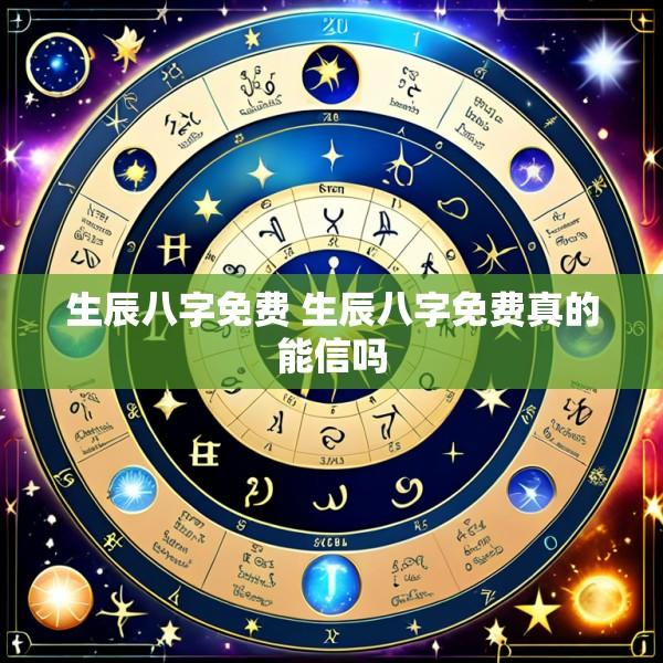 生辰八字免费 生辰八字免费真的能信吗