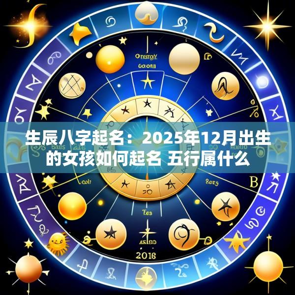生辰八字起名：2025年12月出生的女孩如何起名 五行属什么