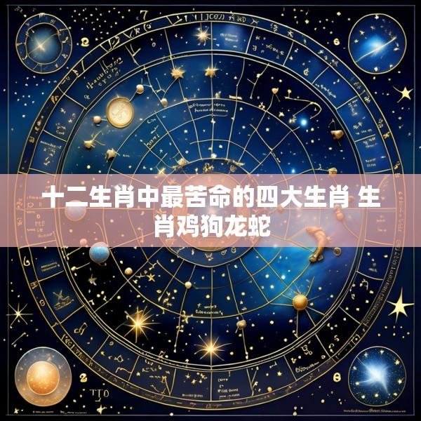 十二生肖中最苦命的四大生肖 生肖鸡狗龙蛇