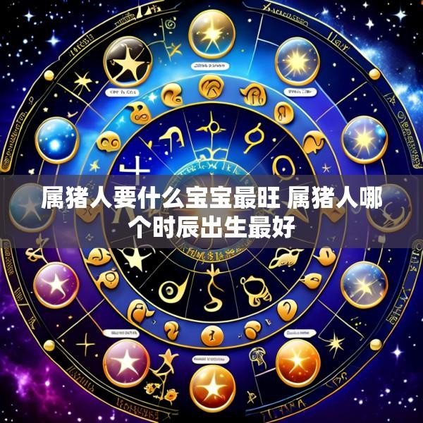 属猪人要什么宝宝最旺 属猪人哪个时辰出生最好
