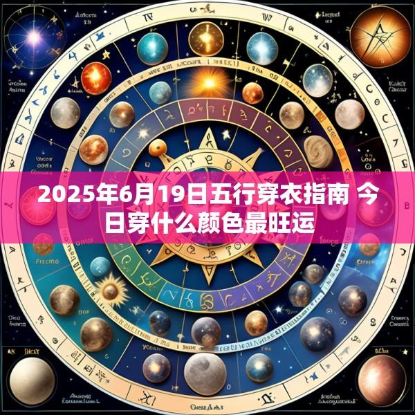 2025年6月19日五行穿衣指南 今日穿什么颜色最旺运