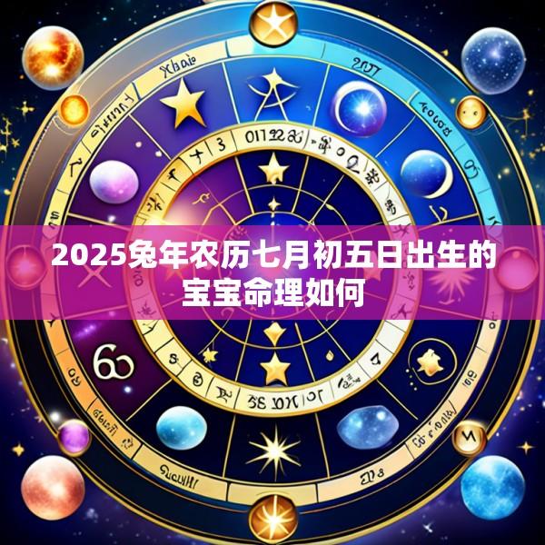 2025兔年农历七月初五日出生的宝宝命理如何