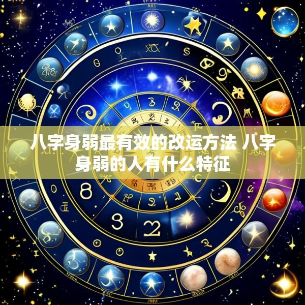 八字身弱最有效的改运方法 八字身弱的人有什么特征