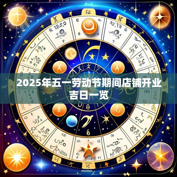 2025年五一劳动节期间店铺开业吉日一览