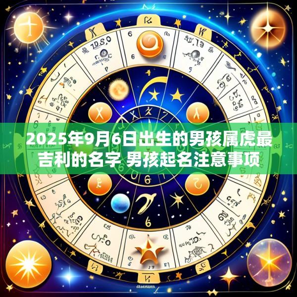 2025年9月6日出生的男孩属虎最吉利的名字 男孩起名注意事项
