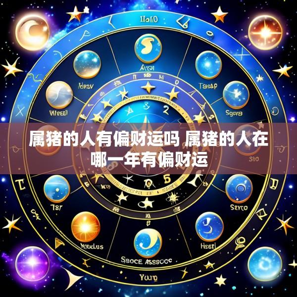属猪的人有偏财运吗 属猪的人在哪一年有偏财运