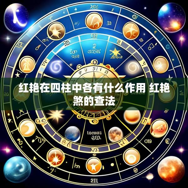 红艳在四柱中各有什么作用 红艳煞的查法