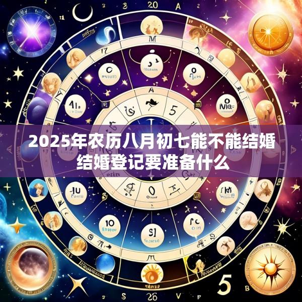 2025年农历八月初七能不能结婚 结婚登记要准备什么