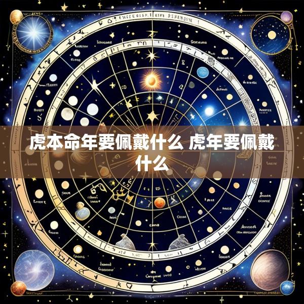 虎本命年要佩戴什么 虎年要佩戴什么