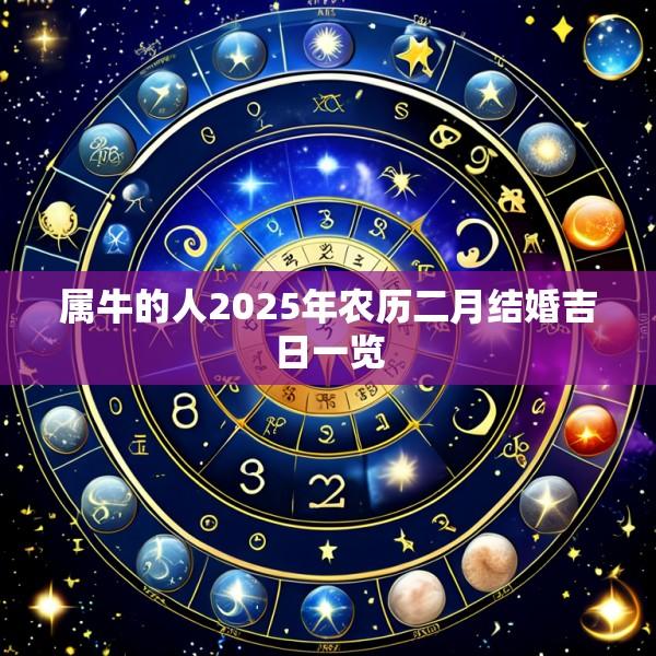 属牛的人2025年农历二月结婚吉日一览