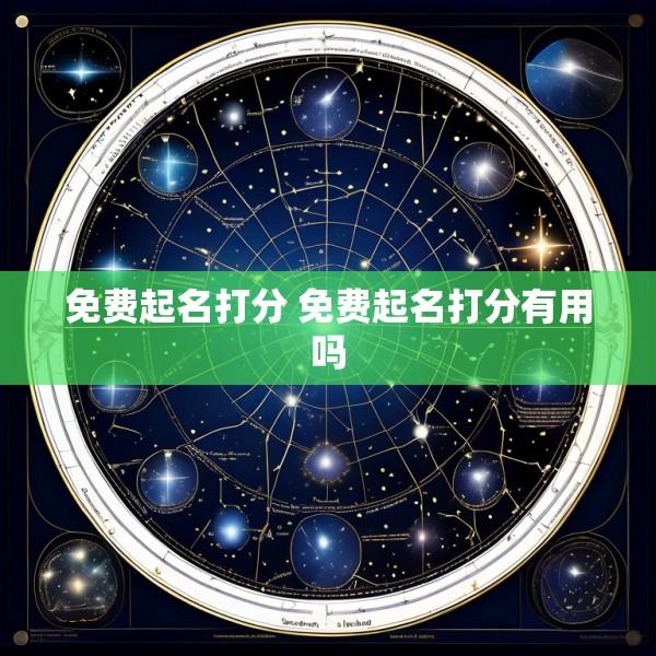 免费起名打分 免费起名打分有用吗