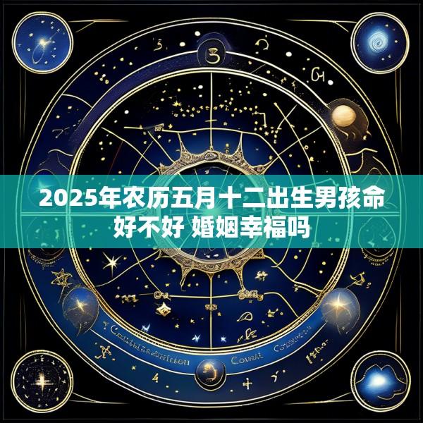 2025年农历五月十二出生男孩命好不好 婚姻幸福吗