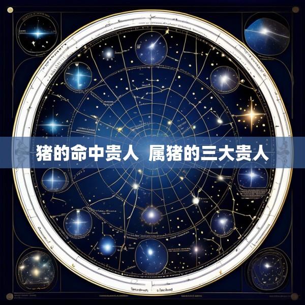 猪的命中贵人  属猪的三大贵人