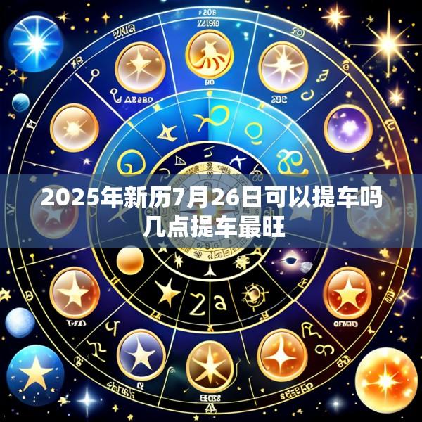 2025年新历7月26日可以提车吗 几点提车最旺