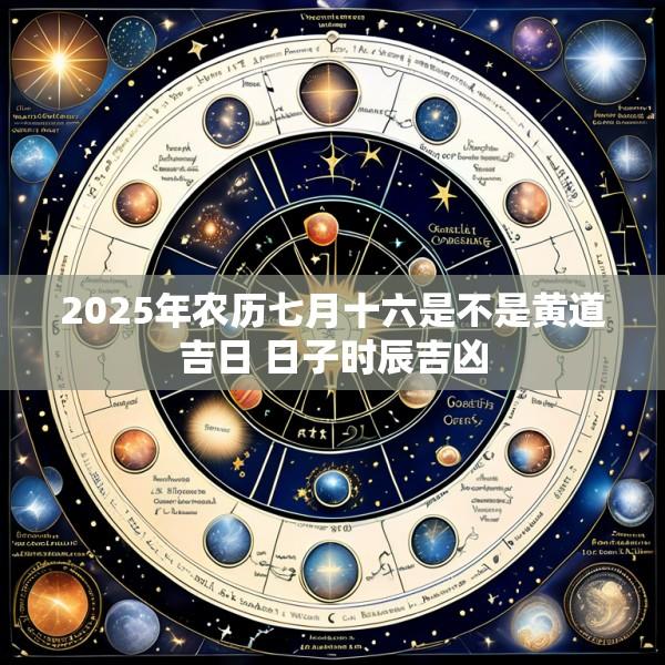 2025年农历七月十六是不是黄道吉日 日子时辰吉凶