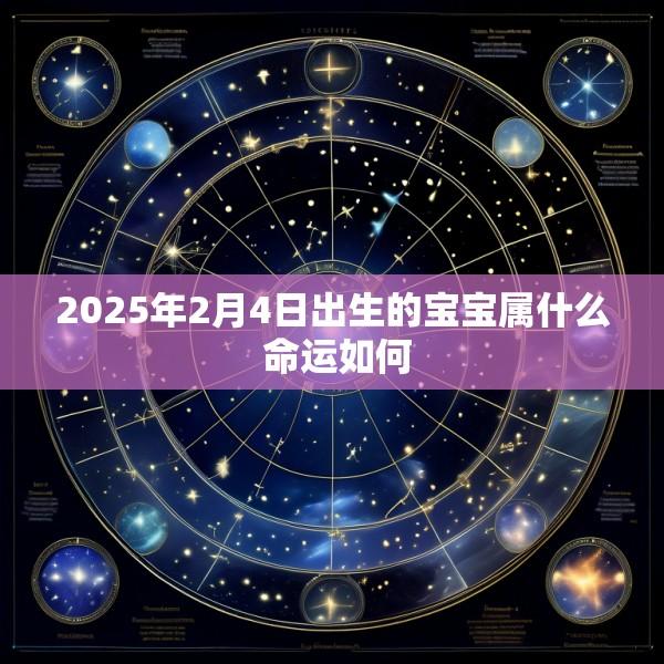 2025年2月4日出生的宝宝属什么 命运如何