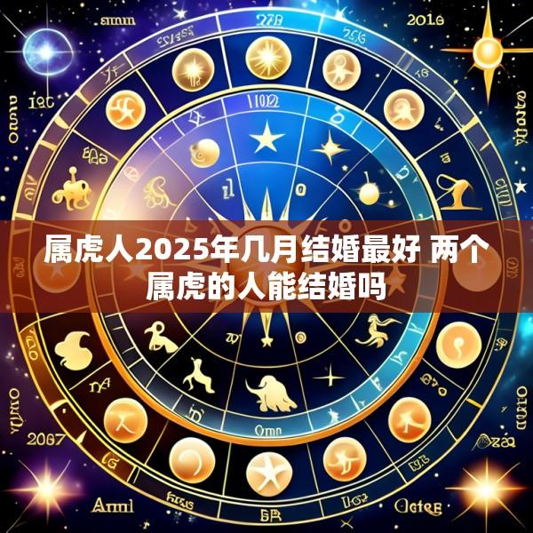 属虎人2025年几月结婚最好 两个属虎的人能结婚吗