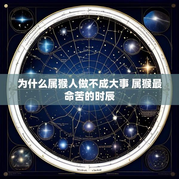 为什么属猴人做不成大事 属猴最命苦的时辰