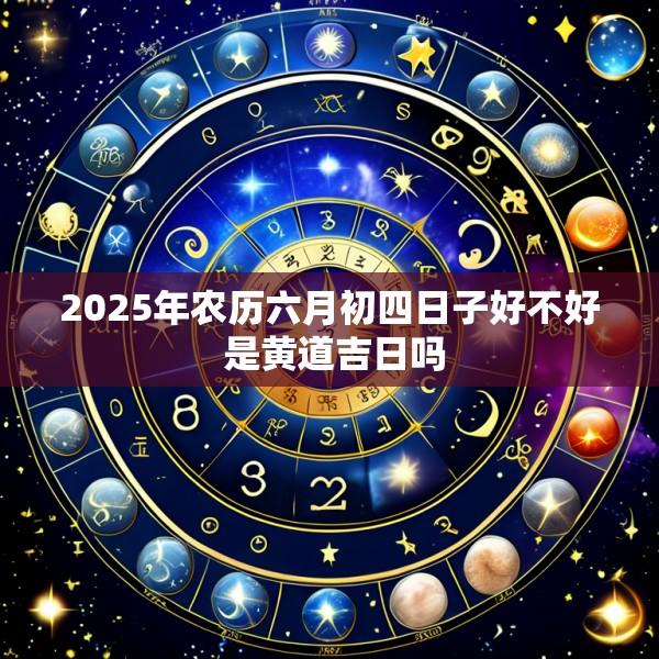 2025年农历六月初四日子好不好 是黄道吉日吗
