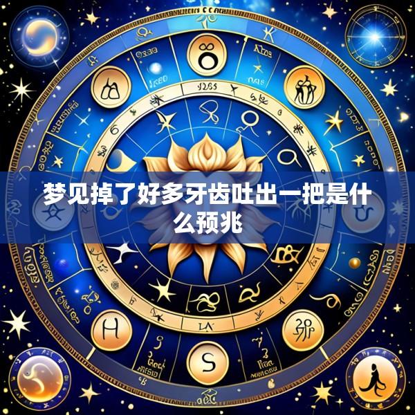 梦见掉了好多牙齿吐出一把是什么预兆