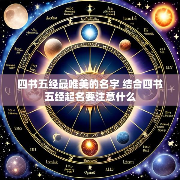 四书五经最唯美的名字 结合四书五经起名要注意什么