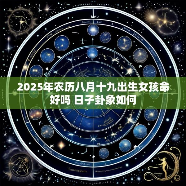 2025年农历八月十九出生女孩命好吗 日子卦象如何