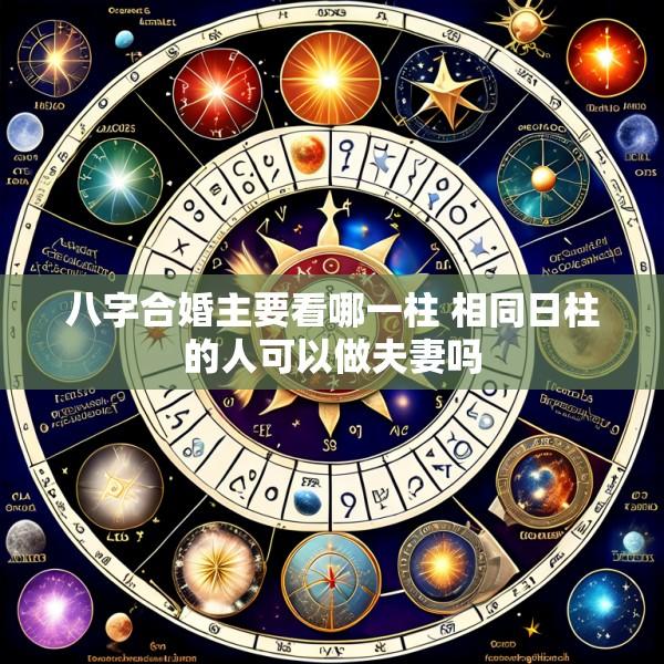 八字合婚主要看哪一柱 相同日柱的人可以做夫妻吗
