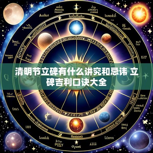 清明节立碑有什么讲究和忌讳 立碑吉利口诀大全