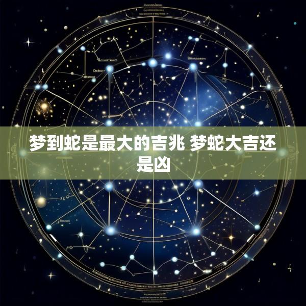 梦到蛇是最大的吉兆 梦蛇大吉还是凶
